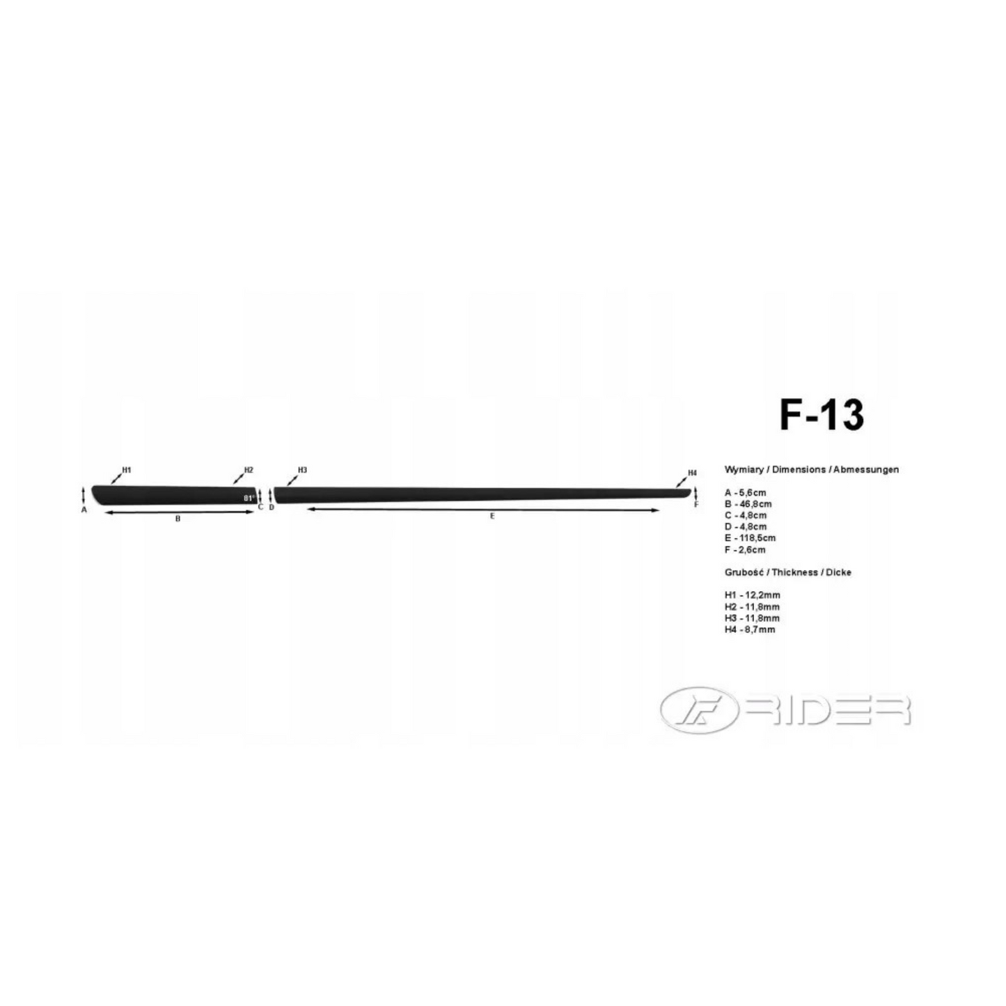 Bandouri laterale Citroen C1 I, an fabricatie 2005 - 06.2014, caroserie hatchback | F-13