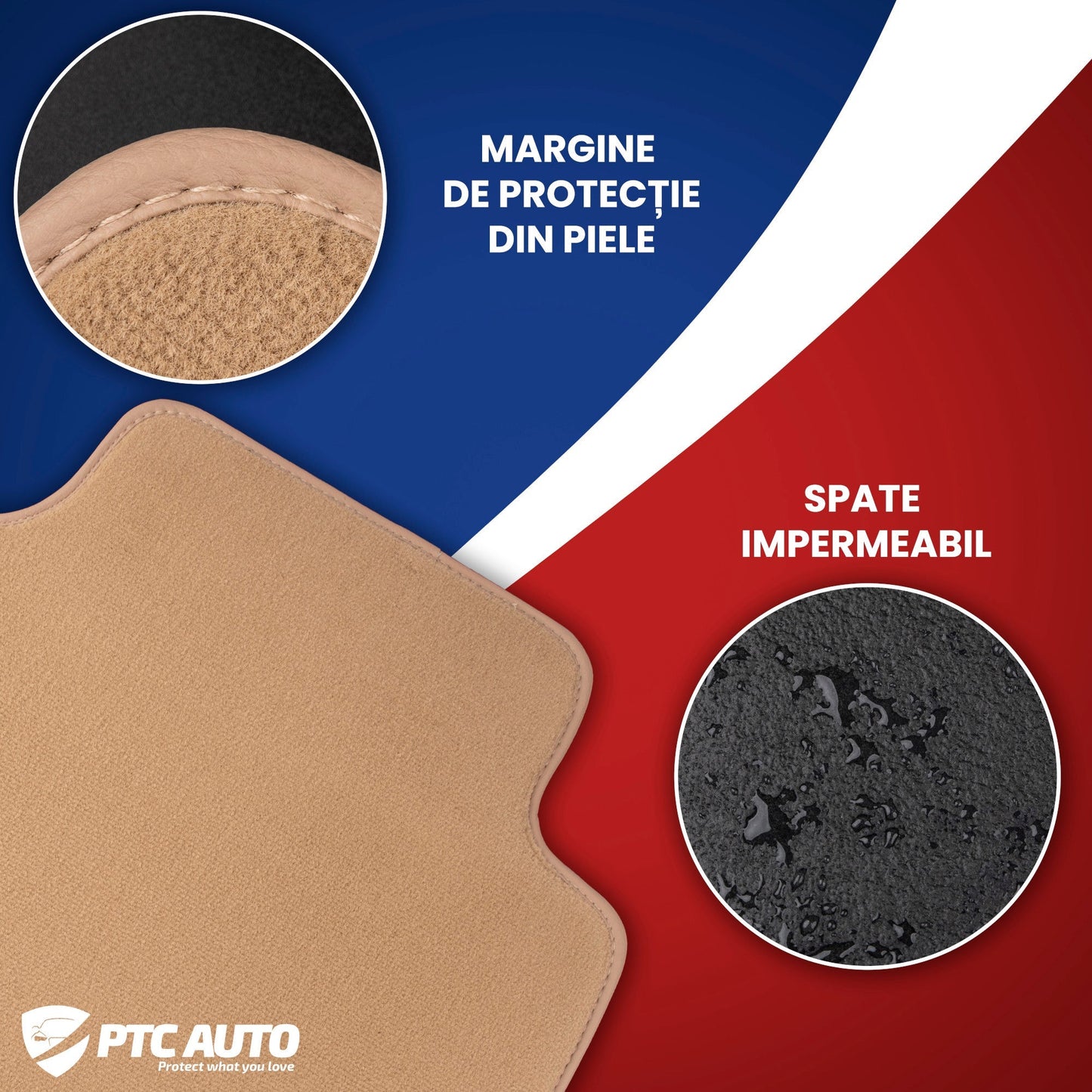 Covorase auto mocheta (bej) BMW Seria 7 F01, an fabricatie 10.2008 - 09.2015, caroserie sedan | M040701BEJ