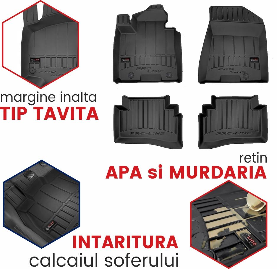 Covorase tip tavita 3D Mercedes Clasa C W204, caroserie Combi, fabricatie 12.2007 - 09.2014 - 3