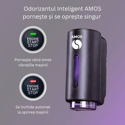 Difuzor AMOS mini negru + 3 parfumuri CADOU + Transport GRATUIT - Auto Alorria