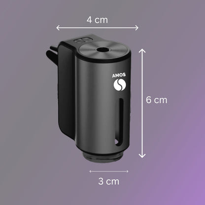 PACHET Difuzor AMOS mini negru + 3 parfumuri CADOU - Auto Alorria