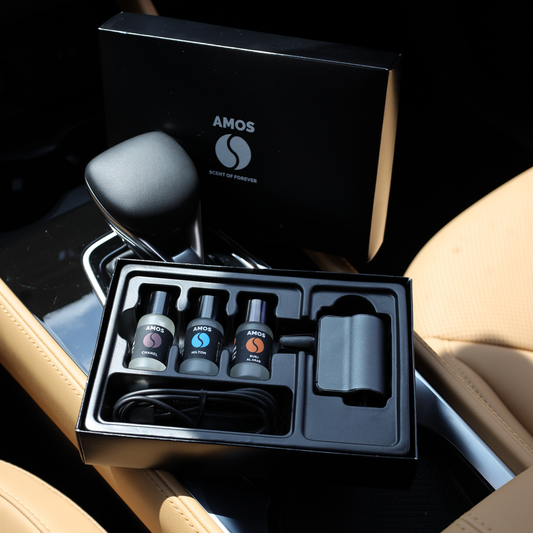Difuzor AMOS mini negru + 3 parfumuri CADOU + Transport GRATUIT - Auto Alorria