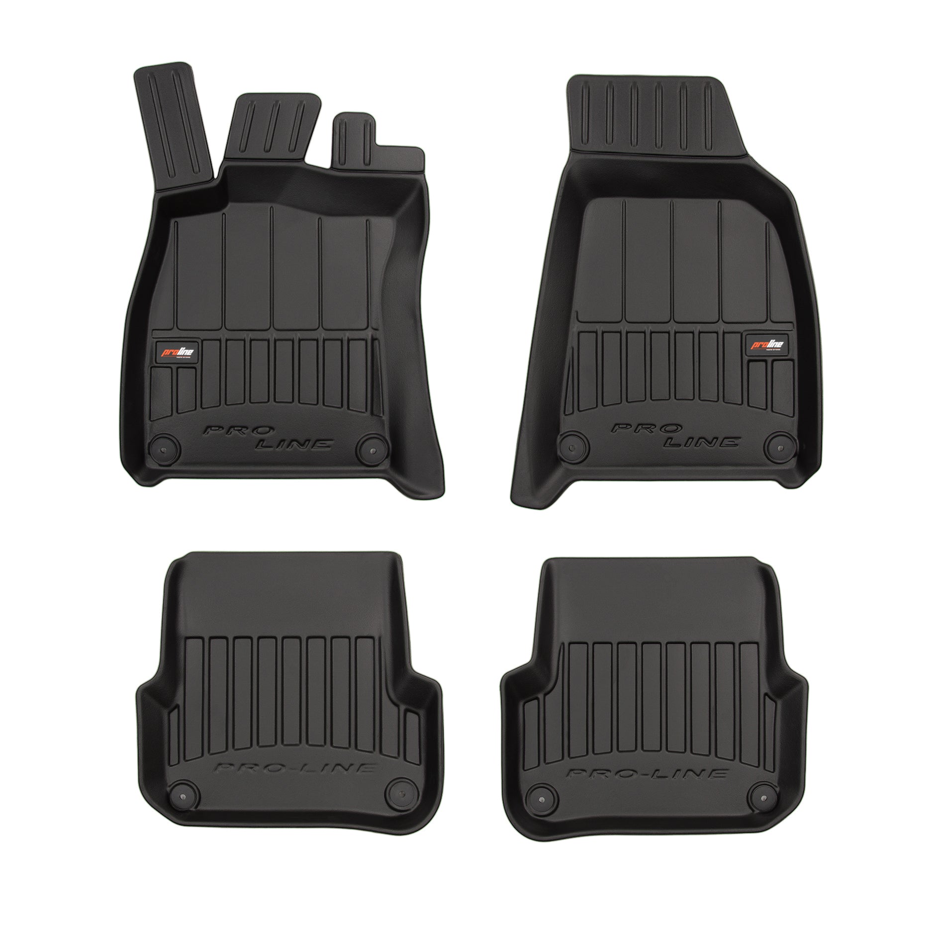 Covorase auto tip tavita Audi A6 C6 fabricatie 03.2004 - 2008, caroserie sedan, inainte de facelift, distanța dintre prinderile din spate: 37.5 cm #1 - Auto Alorria