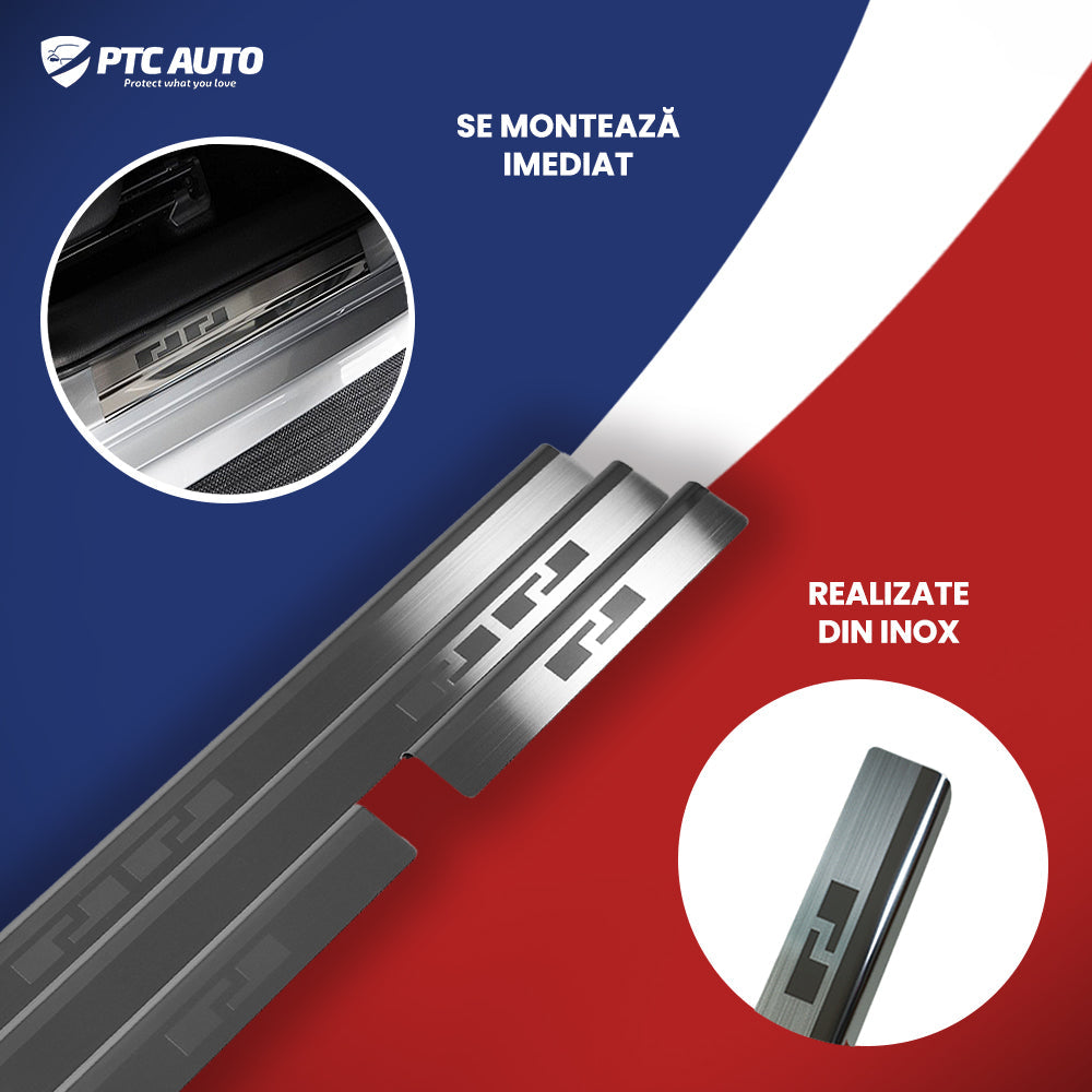 Protectie praguri usi inox Citroen C3 III, an fabricatie 01.2017 - prezent, caroserie hatchback | 08-1199