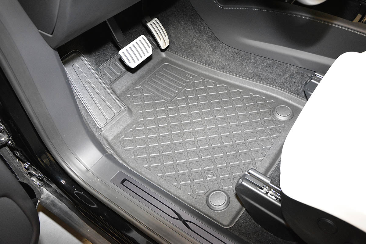 Covorase auto tip tavita Tesla Model X, an fabricatie 10.2016 - 12.2020, caroserie suv 6-7 locuri, covorase fata | 653861