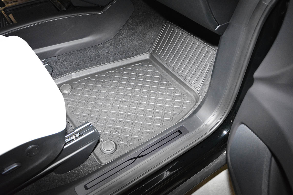 Covorase auto tip tavita Tesla Model X, an fabricatie 10.2016 - 12.2020, caroserie suv 6-7 locuri, covorase fata | 653861