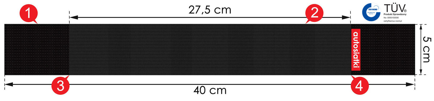 SUPORT PENTRU PORTBAGAJ, 40 CM, NEGRU