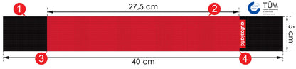 SUPORT PENTRU PORTBAGAJ, 40 CM, ROȘU