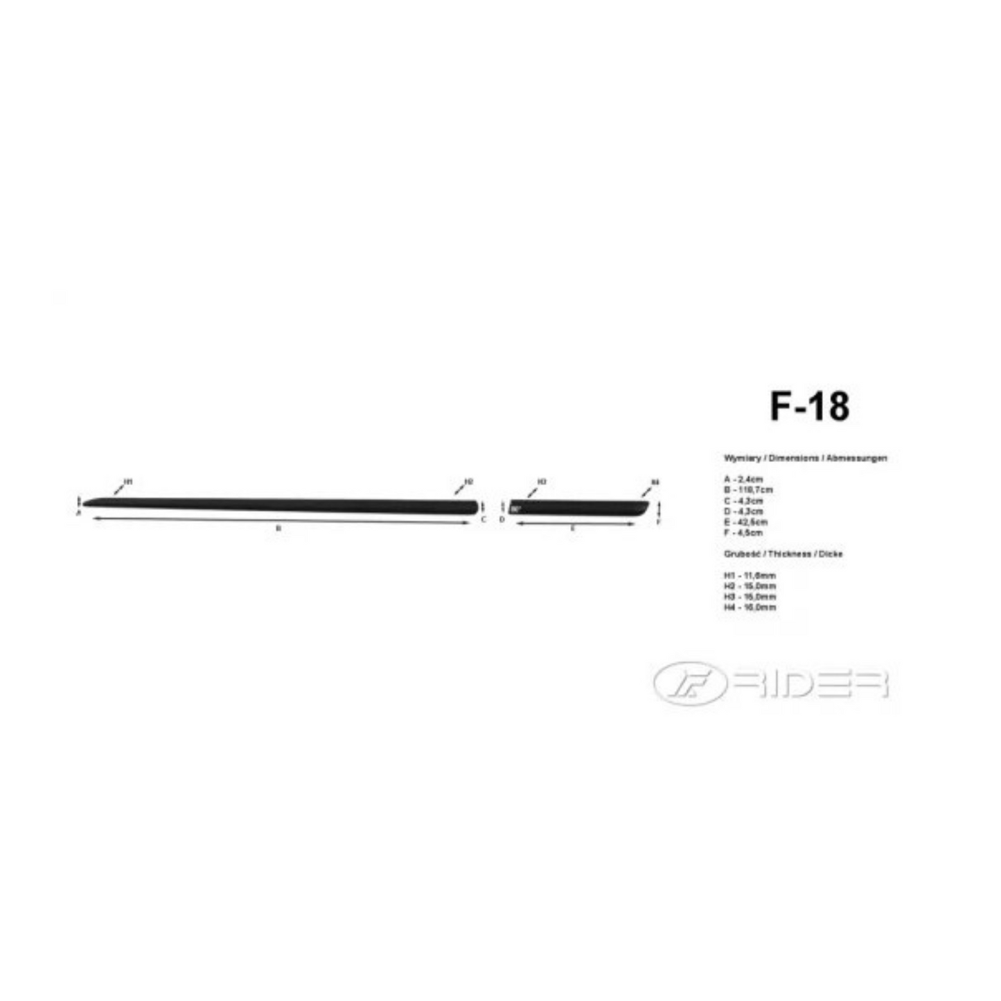 Bandouri laterale Citroen C1 I, an fabricatie 2005 - 06.2014, caroserie hatchback | F-18