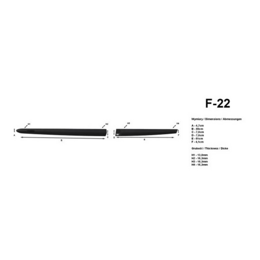 Bandouri laterale Opel Agila B, an fabricatie 01.2008 - 11.2014, caroserie hatchback | F-22