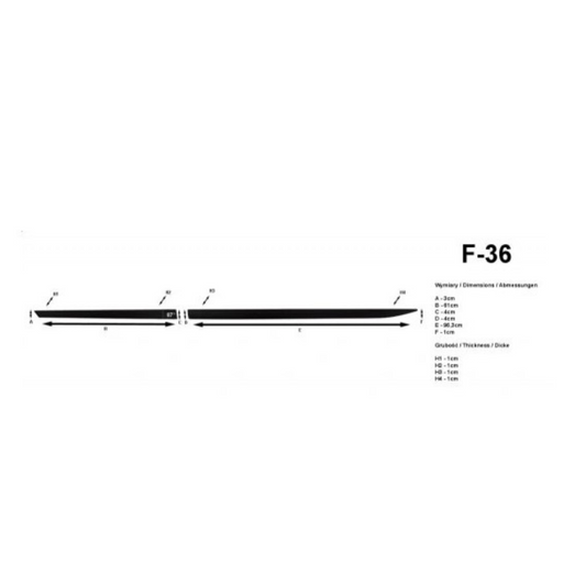 Bandouri laterale Chevrolet Aveo T300, an fabricatie 06.2011 - 10.2020, caroserie hatchback | F-36
