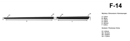 Bandouri laterale Alfa Romeo 147, an fabricatie 2001 - 2010, caroserie hatchback | F-14