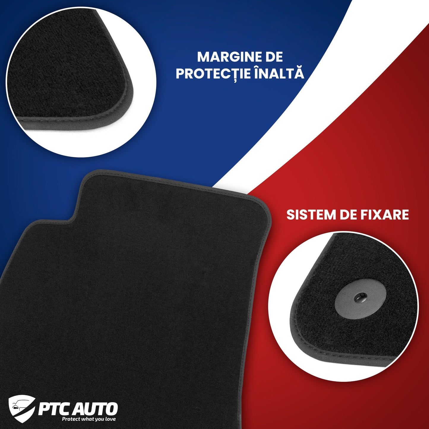 Covorase auto mocheta (negru) Lancia Ypsilon fabricatie 2011 - prezent, caroserie hatchback, sistme de prindere standard - 2