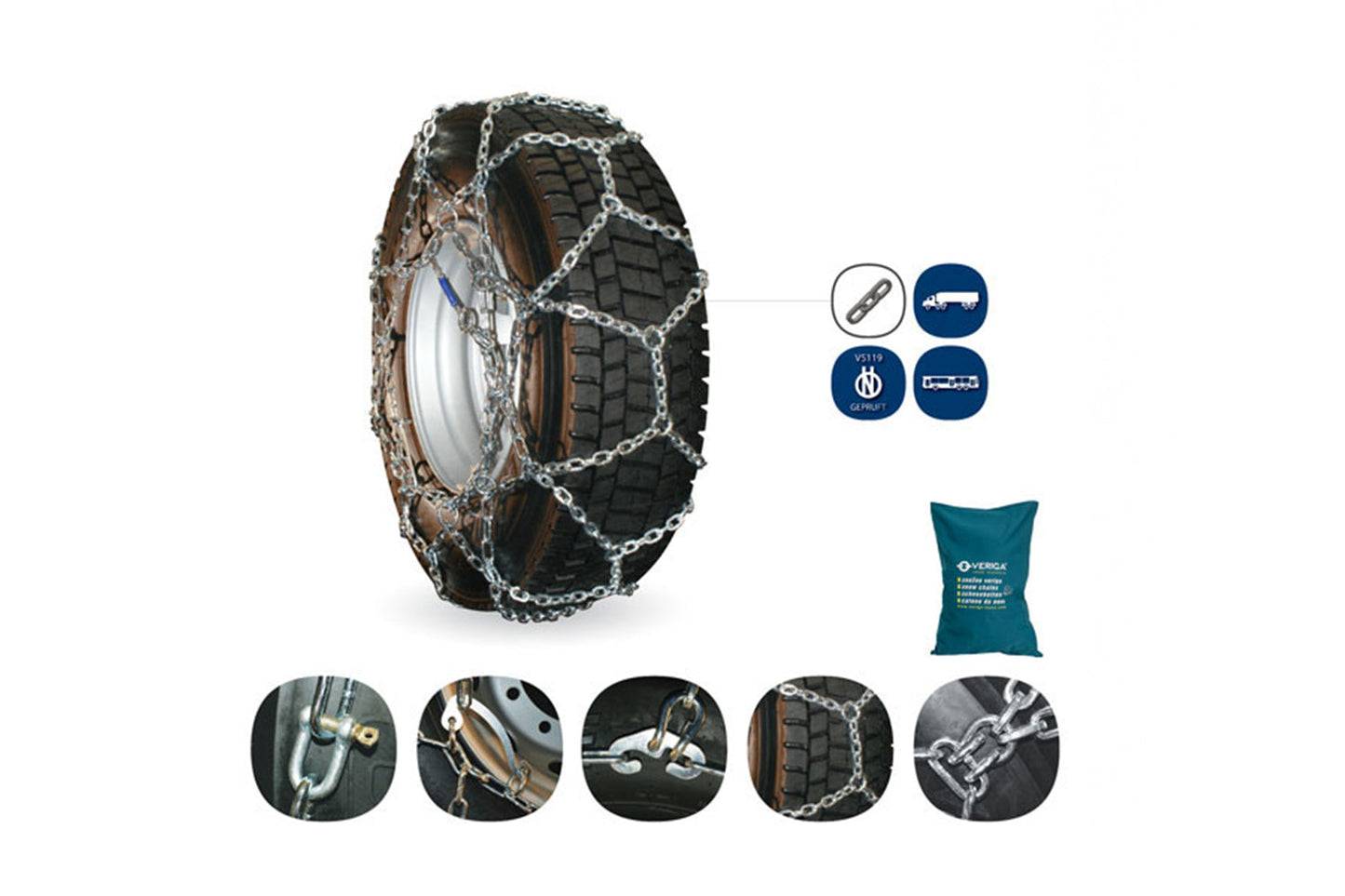 Lanturi antiderapante Veriga STANDARD W145 (6.4mm)