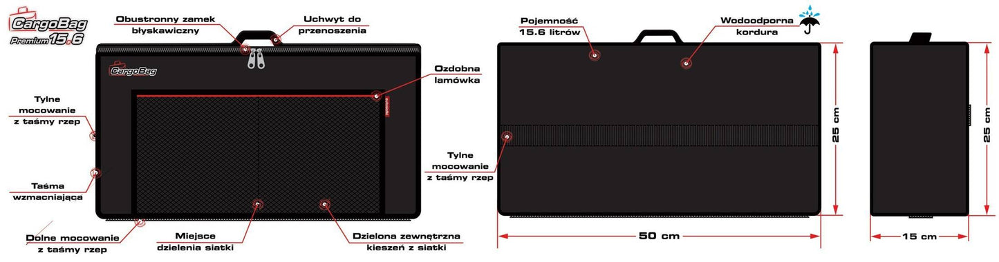 Geantă organizatoare de portbagaj CargoBag 50cm