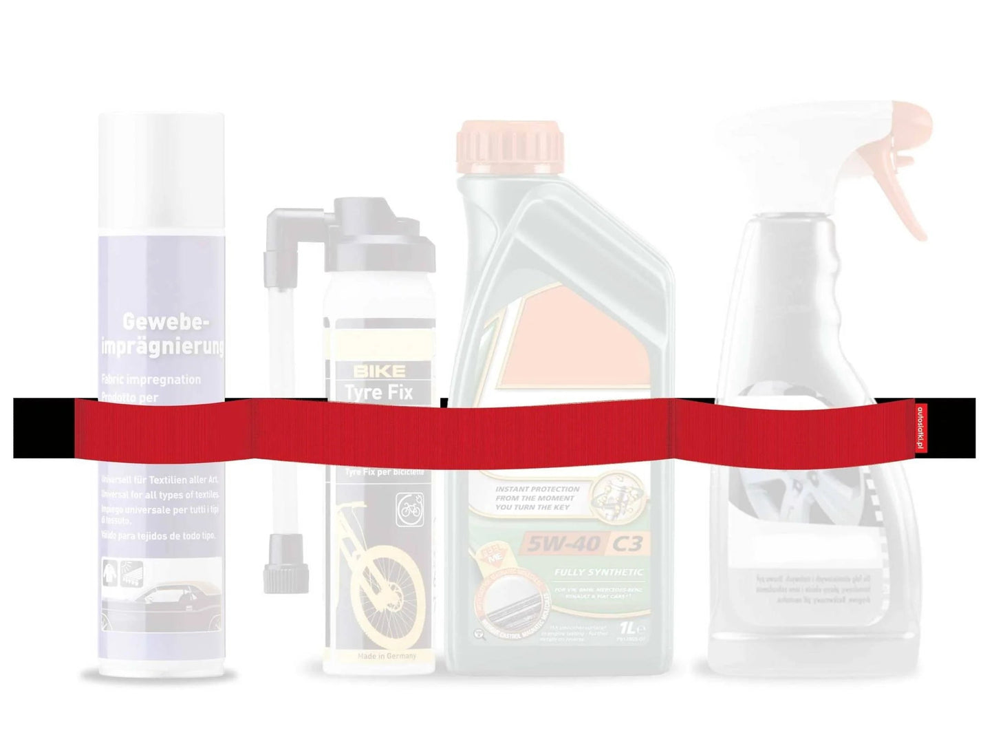 SUPORT PENTRU PORTBAGAJ, 80 CM, ROȘU