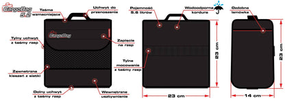 Geantă organizatoare de portbagaj CargoBag 23cm