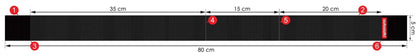 SUPORT PENTRU PORTBAGAJ, 80 CM, NEGRU