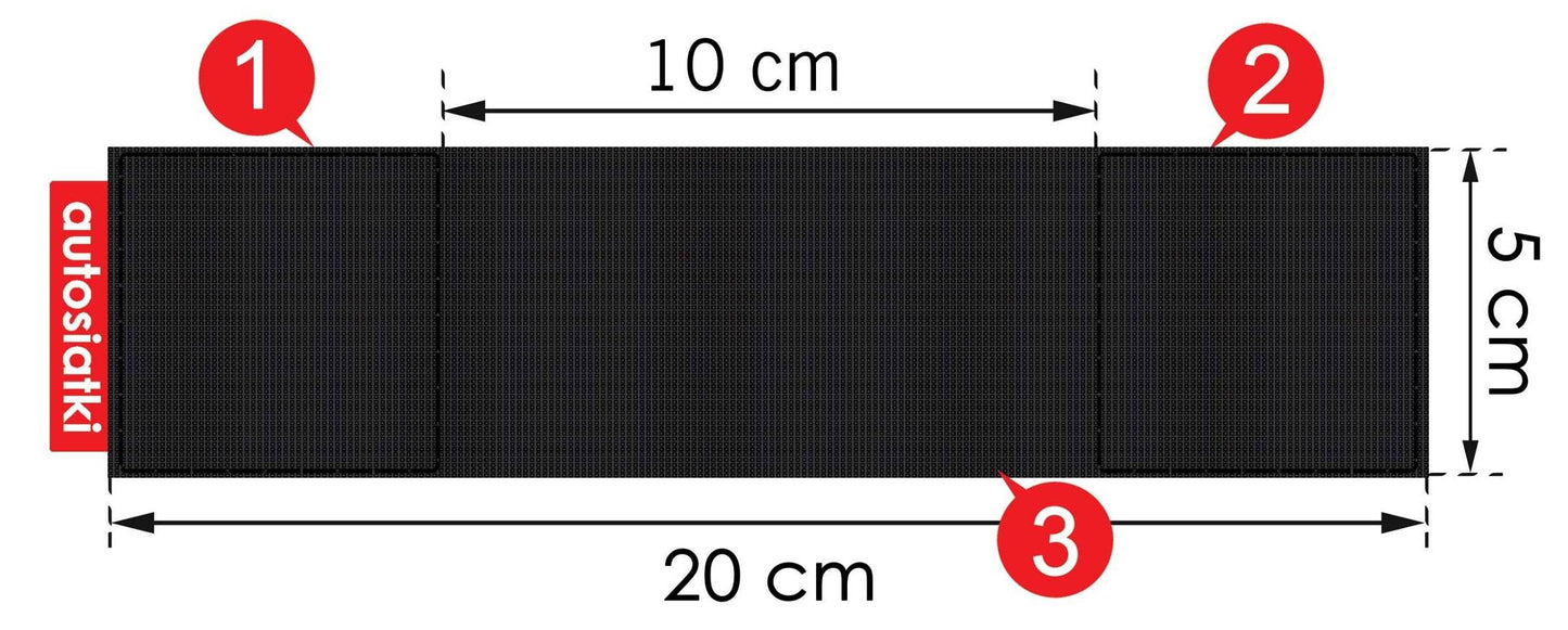 SUPORT PENTRU PORTBAGAJ, 20 CM, NEGRU