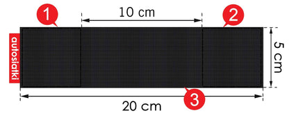 SUPORT PENTRU PORTBAGAJ, 20 CM, NEGRU
