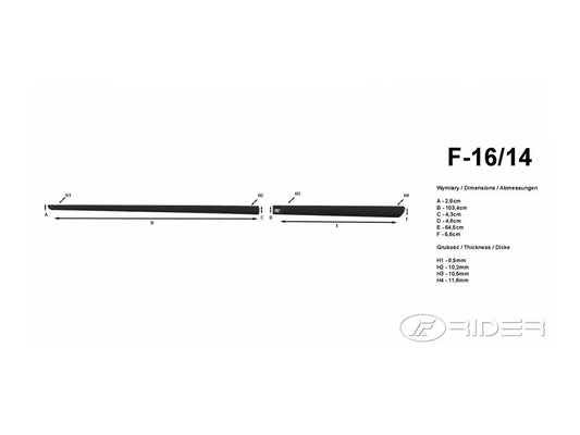 Bandouri laterale Honda Civic IX, an fabricatie 03.2012 - 02.2017, caroserie hatchback | F-16/14