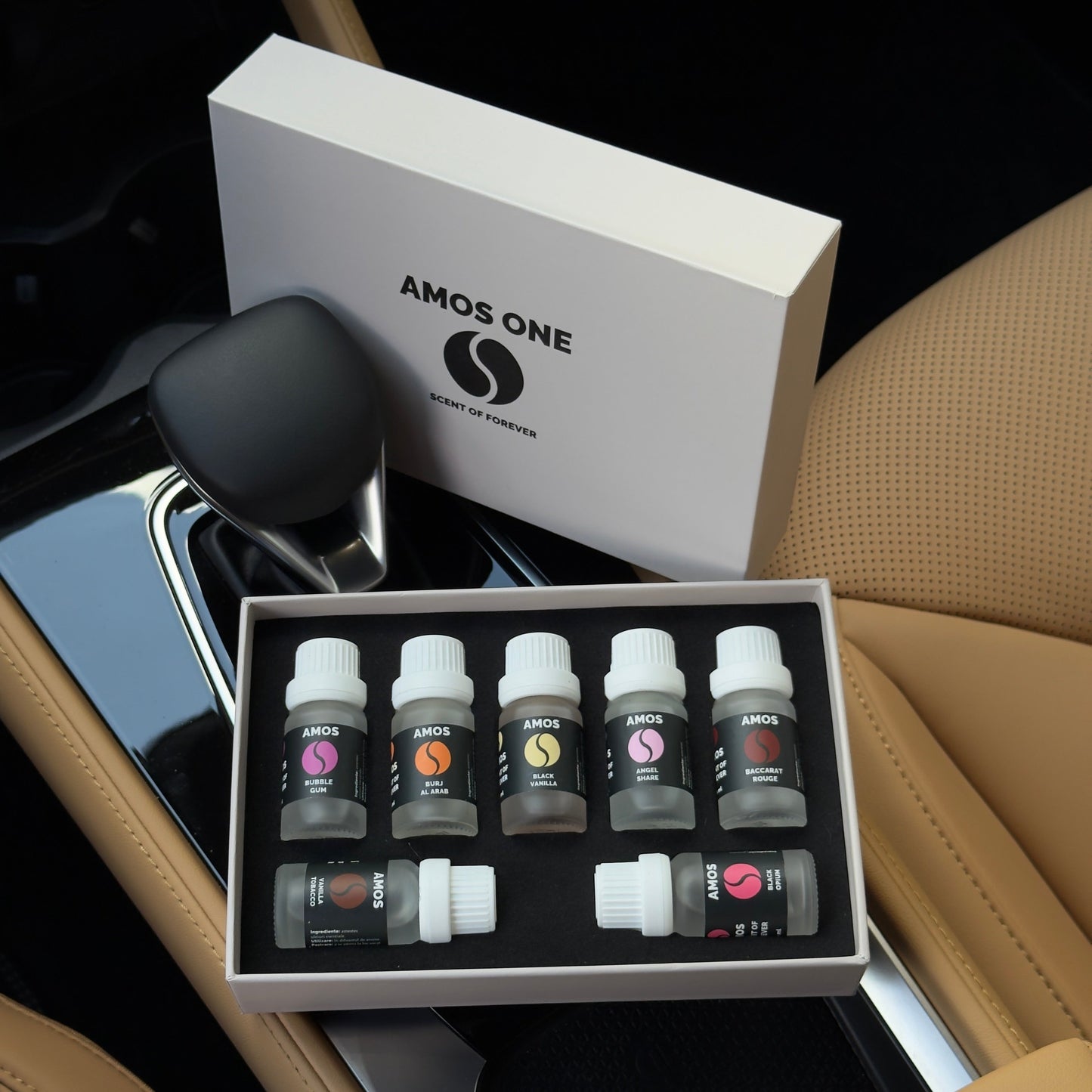 Amos One White - set 7 parfumuri de rezervă - Auto Alorria