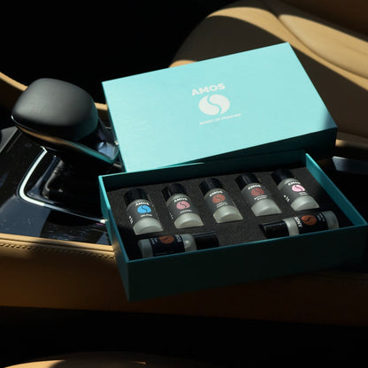 Pachet Amos all-inclusive: 3 Seturi de 7 Rezerve + CADOU difuzor AMOS Mini negru - Auto Alorria