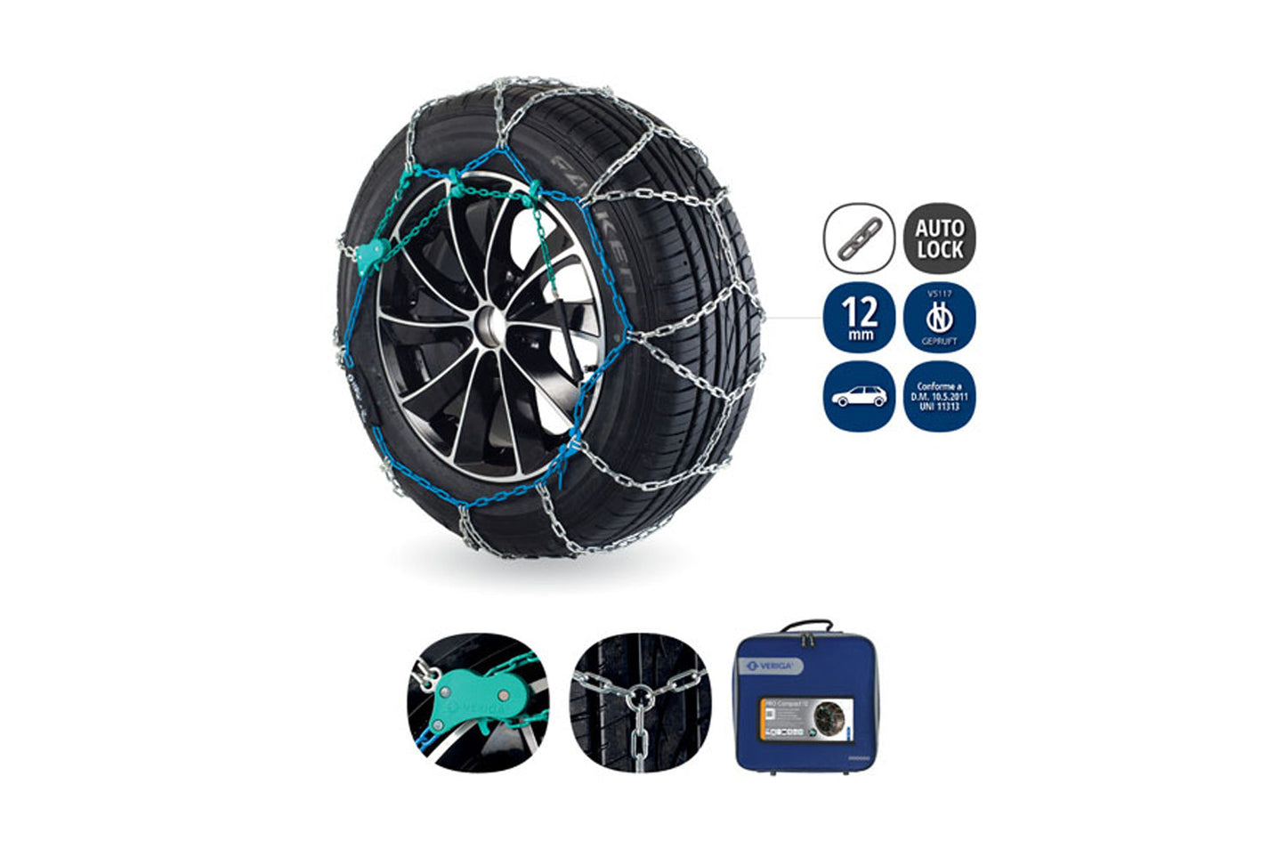Lanturi antiderapante Veriga Pro Compact 12mm 045